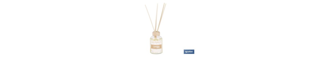 Ambientador de varillas | Aroma a sándalo exótico | Difusor con varillas de ratán