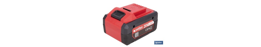 Batería Li-Ion recargable 20 V 6.0 Ah | Compatible con sistema 1 for All | Alta autonomía, protección avanzada | Indicador led