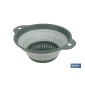 Escurridor plegable con asas y capacidad para 1,8 litros | Color: verde | Ahorro de espacio | Ideal para frutas, verduras y pas