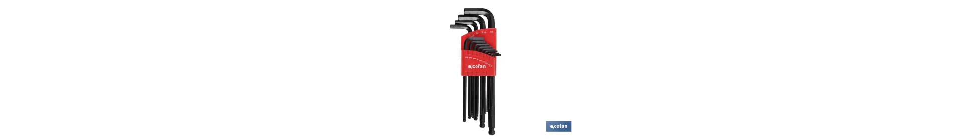 Set de LLaves de Allen de Bola en Pulgadas | 13 piezas | Acero Cromo vanadio