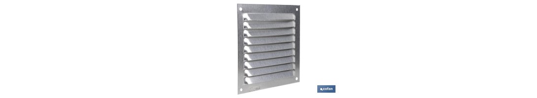 Rejilla de Ventilación con Mosquitera | Fabricada en Aluminio | Varias Medidas
