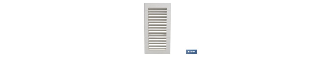 Rejilla de Ventilación para Empotrar | Fabricada en ABS | 13,3 x 26 cm
