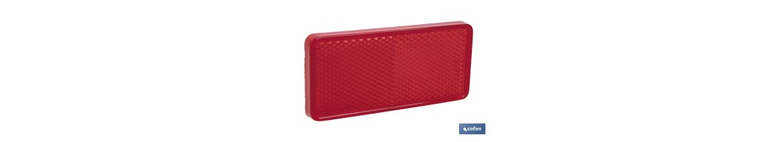Catadióptrico rectangular adhesivo | Producto homologado | Disponible en 3 colores diferentes | Medidas: 94 x 44 mm