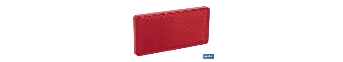 Catadióptrico rectangular adhesivo | Producto homologado | Disponible en 3 colores diferentes | Medidas: 71 x 35 mm