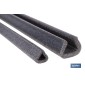 Cantonera de espuma de tipo U | Material: polietileno | Longitud: 1 m | Color: gris | Protección de aristas y bordes | Disponib