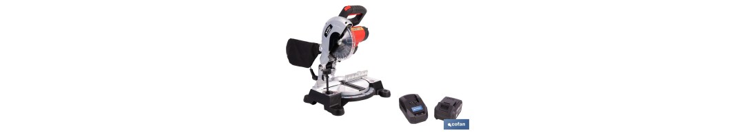 Ingletadora a batería 20 V con motor brushless | Corte máx. 105 mm, inclinación -45°/+45°, velocidad 3200 rpm | Incluye bolsa d