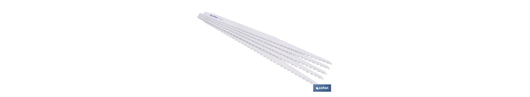 Hojas de sierra de sable universales HCS para madera seca, aglomerado y plásticos | Packs de 5 unidades | Disponibles en difere