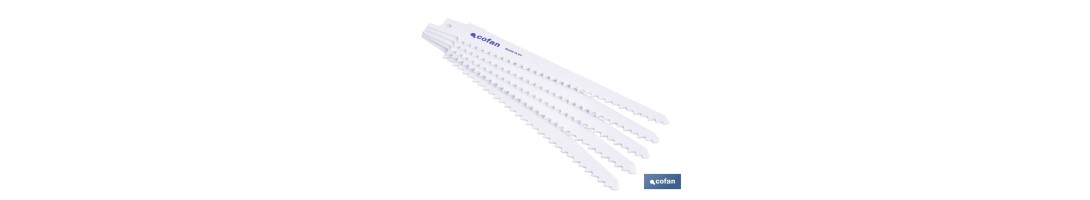 Hojas de sierra de sable universales bimetal para madera con clavos, metal ligero y plástico | Pack de 5 unidades | Disponibles