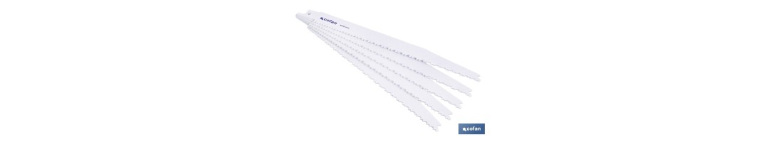 Hojas de sierra de sable universales bimetal para madera | Corte multimaterial | Adecuadas para madera, plástico y metal | Pack