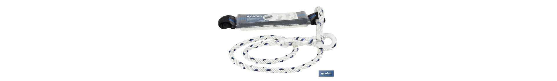 Absorbedor de Energía | Con Cuerda de Seguridad de 1,5 m | Color Blanco