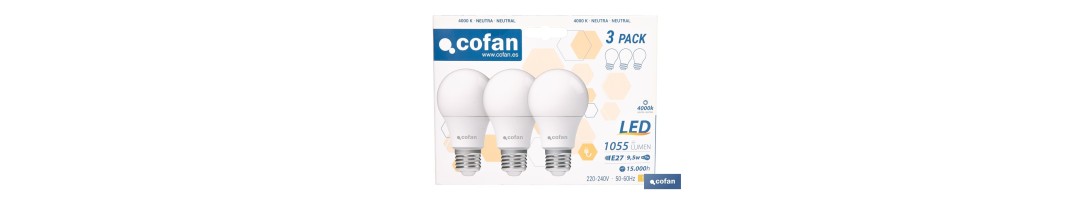 Pack de 3 bombillas LED classic E27 de luz neutra 4000K Potencia 9,5 W y 1055 lúmenes | Ahorro de energía y larga duración 15.0