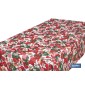 Rollo de mantel resinado antimanchas con adornos y ramas de abeto | Materiales: 75 % algodón y 25 % poliéster | Diseño navideño