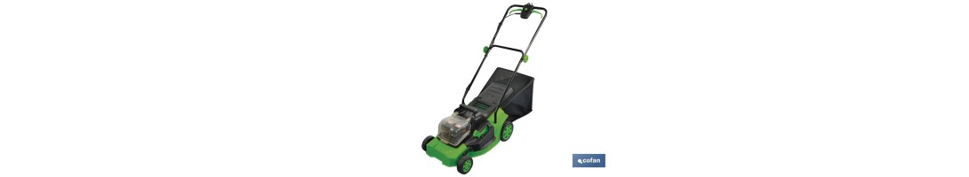 REACONDICIONADO - Cortacésped eléctrico con ruedas, 5 posiciones de corte y 40 litros de depósito