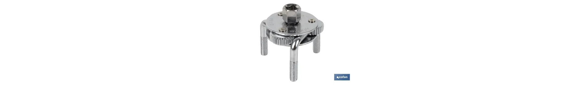 Llave de filtros autorregulable | Con tres patas | Para medidas de diámetro desde 65 mm hasta 110 mm