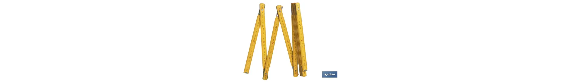 Metro de madera plegable | Regla para carpintería | Medida máxima de la regla: 2 metros