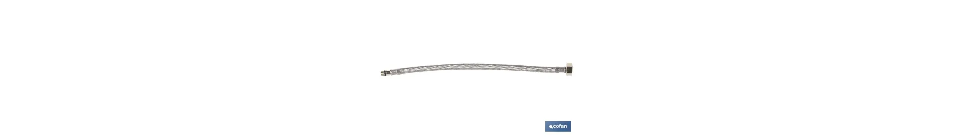 Conexión Flexible | Macho/Hembra | Acero Inoxidable | M 10x1 - H 1/2 | 35 cm de Longitud | Para lavabo, grifo y cocina