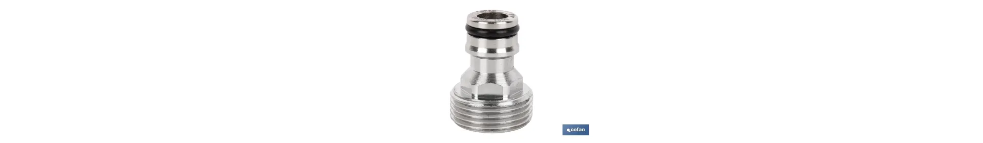 Adaptador de latón de rosca macho | Diferentes medidas | Apto para manguera | Ideal para jardinería