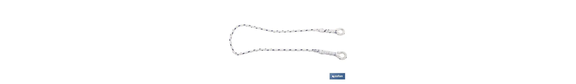 Cuerda de seguridad para Arnés | Medida en 1,5 m | Ø 12 mm | Con Hebillas y Guardacabos