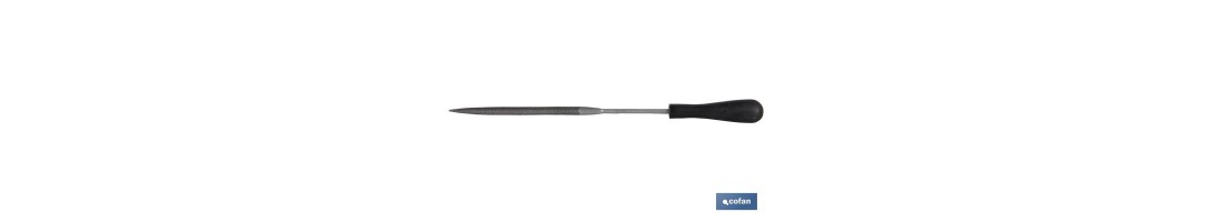 Lima de aguja de media caña con punta | Longitud: 6 | Mango fabricado en goma | Modelo fina