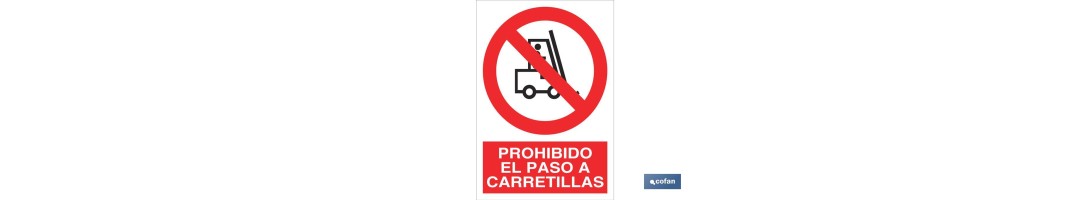 Prohibido el paso a carretillas