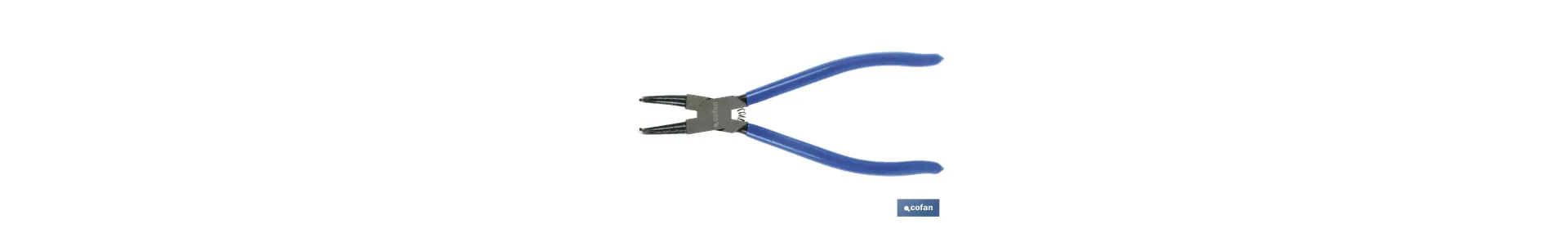Alicates para arandelas con circlip interior curvo | Fabricados en acero de alta calidad | Medidas de los alicates: 225 mm