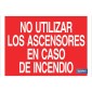 No utilizar los ascensores en caso de incendio