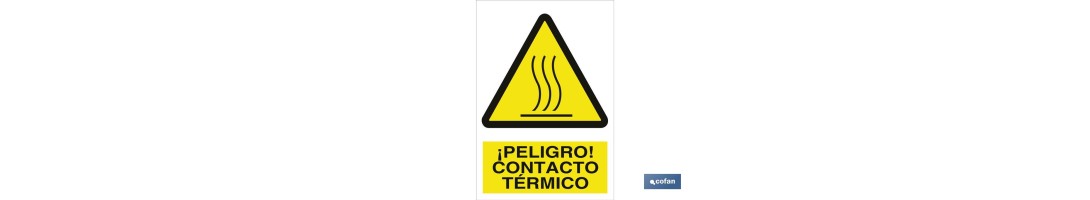 ¡Peligro! contacto térmico