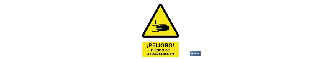 ¡Peligro! riesgo de atrapamiento