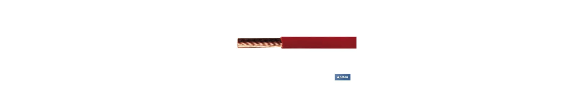 Rollo Cable Eléctrico de 100 m | H07V-K | Sección 1 x 1,5 mm2 | Color rojo
