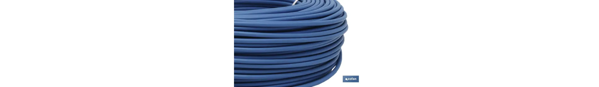Rollo Cable Eléctrico de 100 m | H07V-K | Sección de cable de varias medidas | Color: Azul