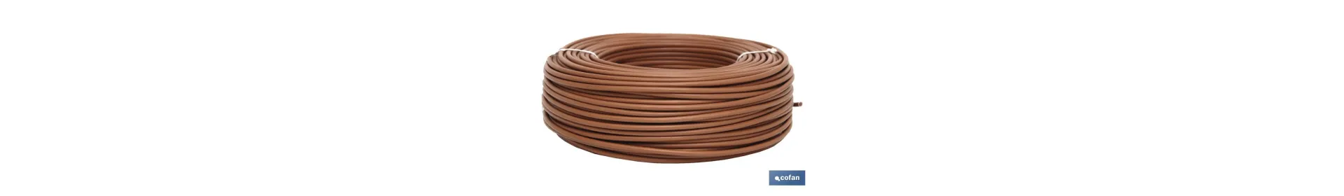 Rollo Cable Eléctrico  H07V-K de 100 m | Sección de cable de varias medidas | Color: Marrón