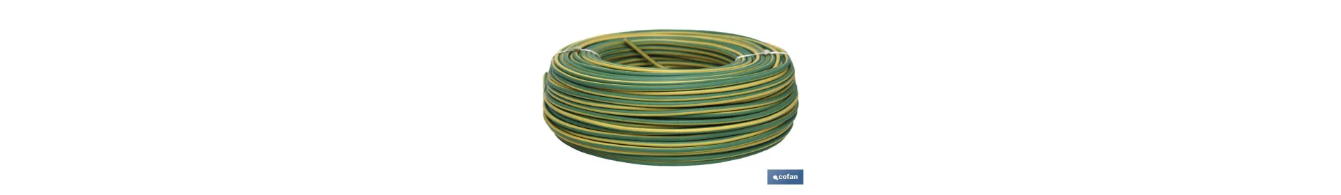 Rollo Cable Eléctrico de 100 m H07V-K | Sección de cable en varias medidas | Color: Verde