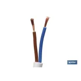 Rollo Cable Eléctrico de 100 m | PVC H05VV-F | Sección 2 x 1 mm2 | Color Blanco