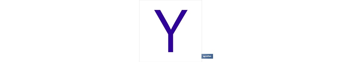 Y Letra en glasspack