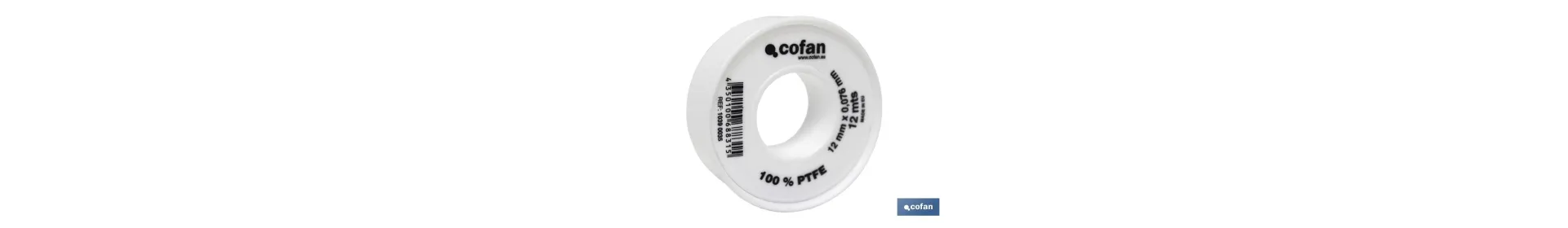 Rollo de cinta PTFE | Varias Medidas | Envases de 10 uds