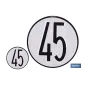 Disco de velocidad 45 km/h de aluminio | Placa V4 homologada | Disponible en dos medidas diferentes