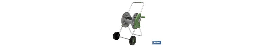 Enrollador de Manguera con Ruedas | Carro de manguera portátil | Fácil y cómodo de transportar