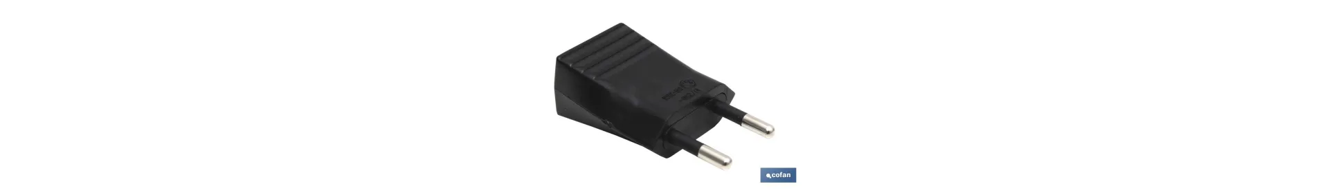 Clavija Bipolar de espiga | 10A - 250V | Color Negro
