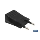 Clavija Bipolar de espiga | 10A - 250V | Color Negro