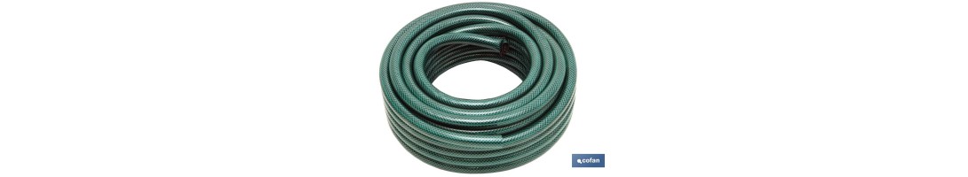 Manguera de 3 capas | Fabricado en PVC de color verde | Con medida Ø 15 mm | Longitud en 15 y 20 metros