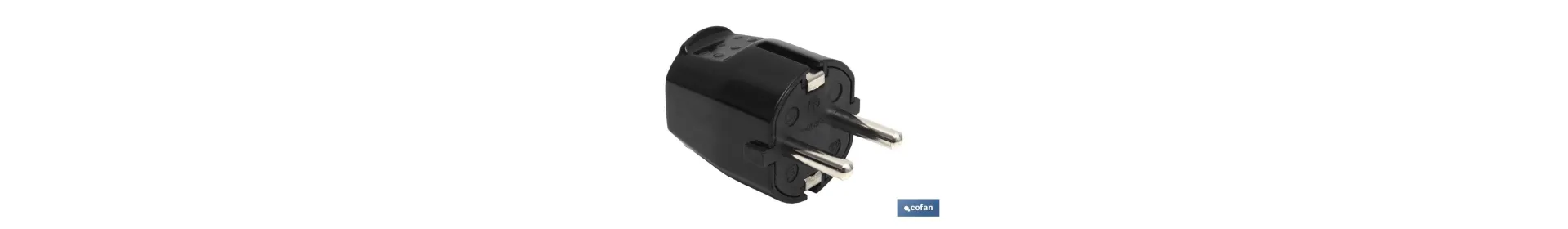 Clavija Bipolar Schuko | 16 A - 250 V | Color Negro