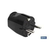 Clavija Bipolar Schuko | 16 A - 250 V | Color Negro