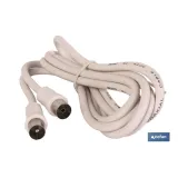 Prolongador de antena | Con conectores Macho y Hembra | Longitud del cable de 1,5 metros