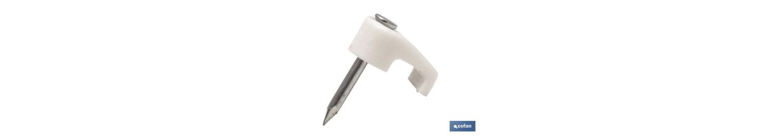 Caja de grapas de plástico | Aptas para cable eléctrico plano | Varias medidas