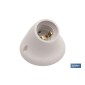 Portalámparas Termoplástico E-27 de superficie | Zócalo curvo | Color Blanco
