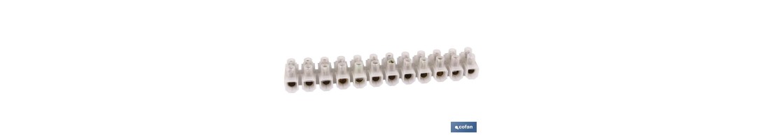 Regleta de conexión | 12 bornes para cable de varias Medidas | Color Blanco