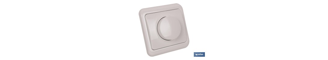 Regulador de luz de empotrar | Modelo Pacific | 16 A - 250 V - 500 W | Color blanco