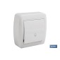 Pulsador de Campana de superficie | Modelo Atlantis | Color blanco | 10 A - 250 V