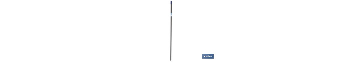 Palo Plastificado para Fregonas y Cepillos | Palo Universal en color Azul y Negro | Medidas: 1,40 metros y 2,5 cm diámetro