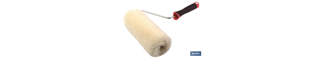 Rodillo de lana para pintar interiores y exteriores | Herramienta de uso profesional | Diferentes medidas